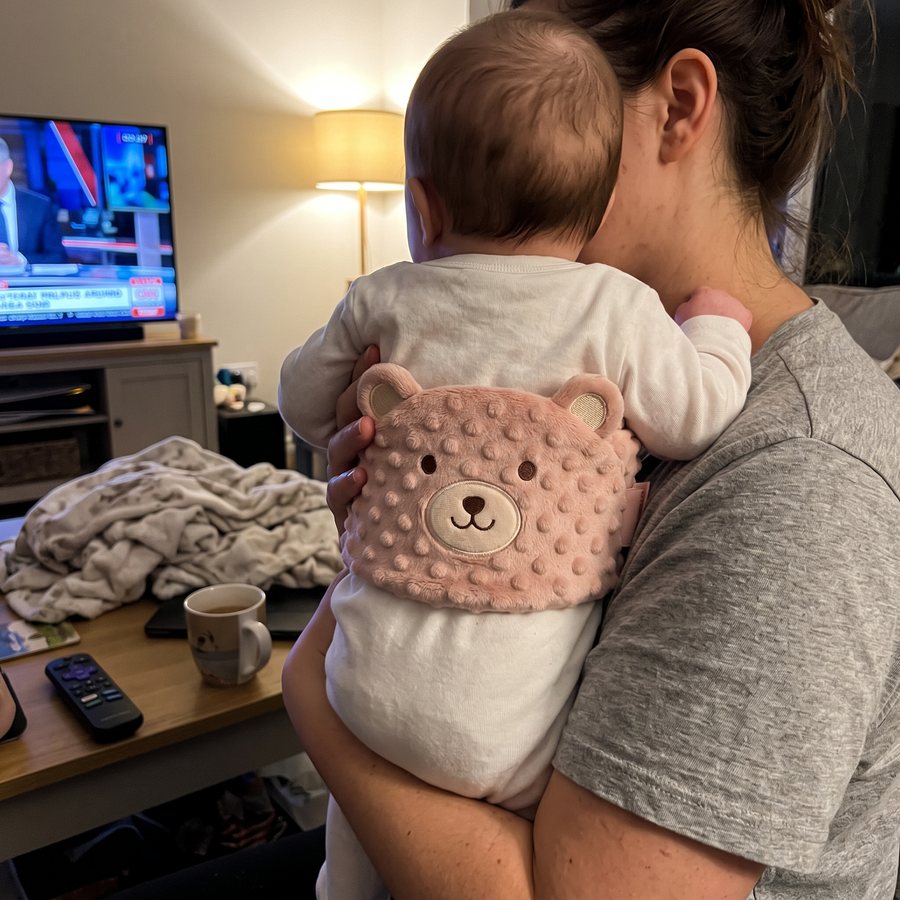 Customer photo of the Hushfern Sootheling colic relief belly band, submitted by Hannah B.